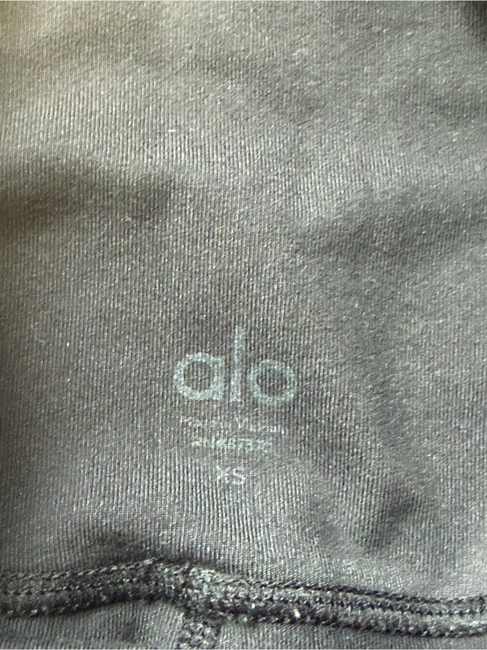 Alo Yoga Moto Leggings Black High Waist Ribbed Panel Size XS